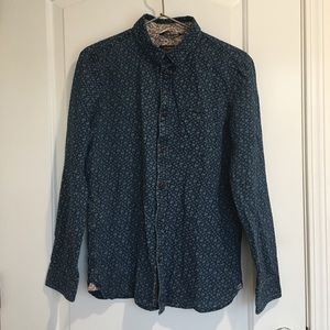 Jack and Jones Paisley Denim Button Up Shirt